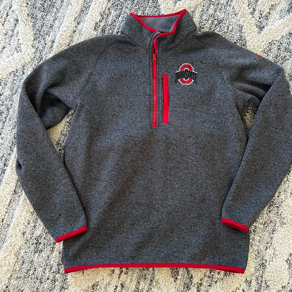 OSU 3/4 zip Columbia Fleece